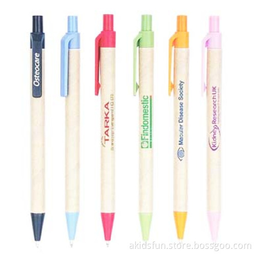 Promotional Logo Custom Recycled Paper Ballpoint Pen